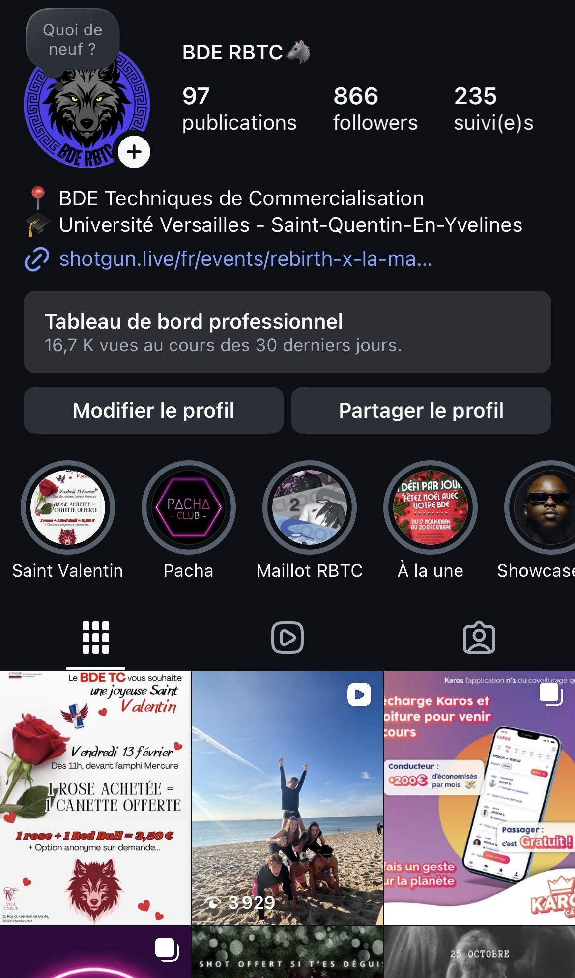 [Profil Instagram BDE RBTC]